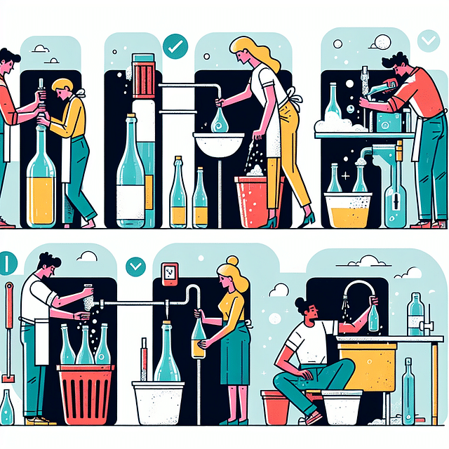 sanitizing wine bottles and equipment