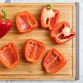 diced red bell pepper