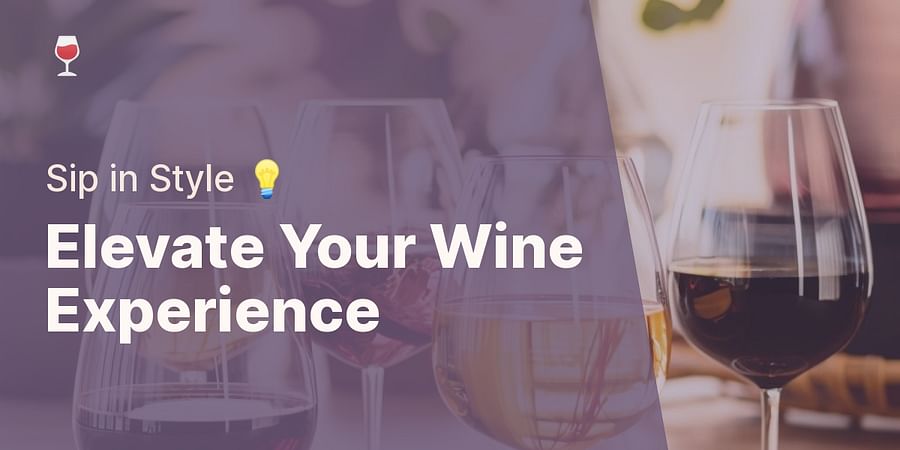 Elevate Your Wine Experience - Sip in Style 💡