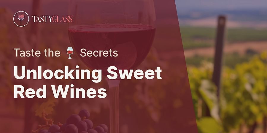 Unlocking Sweet Red Wines - Taste the 🍷 Secrets
