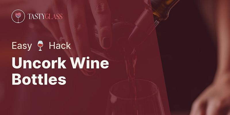 Uncork Wine Bottles - Easy 🍷 Hack