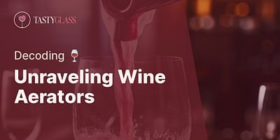 Unraveling Wine Aerators - Decoding 🍷