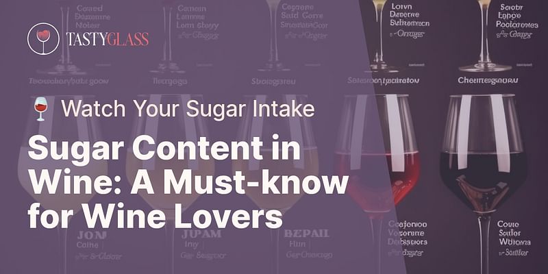 Sugar Content in Wine: A Must-know for Wine Lovers - 🍷 Watch Your Sugar Intake