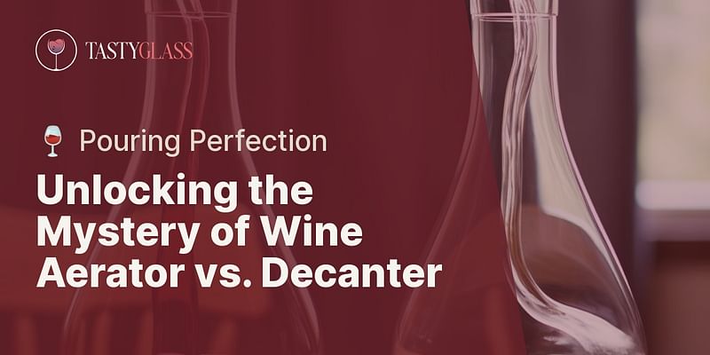 Unlocking the Mystery of Wine Aerator vs. Decanter - 🍷 Pouring Perfection